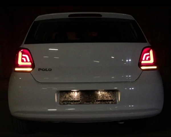 LED Rückleuchten für VW Polo 6R 6C 09-17 schwarz Heckleuchten