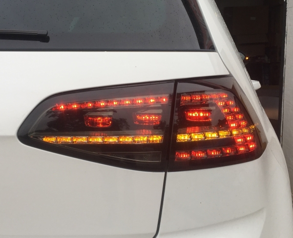 LED Rückleuchten für VW Golf 7 2013-2017 schwarz/rauch GTI/R-Look Depo