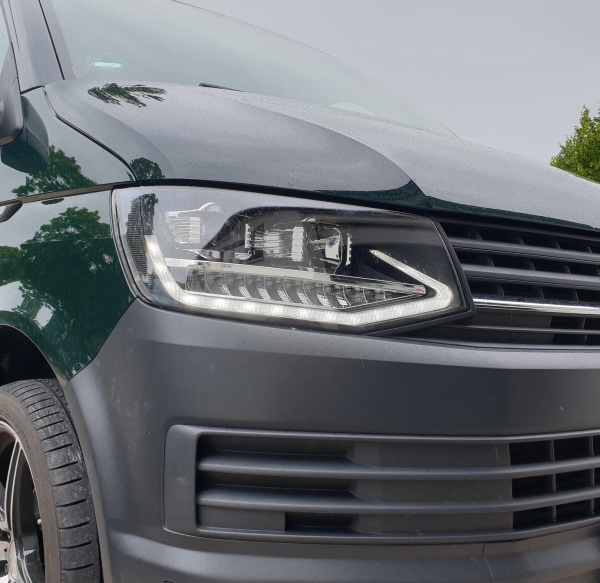 Scheinwerfer für VW T6 15-19 Led Tagfahrlicht dynamischer Blinker schwarz V1
