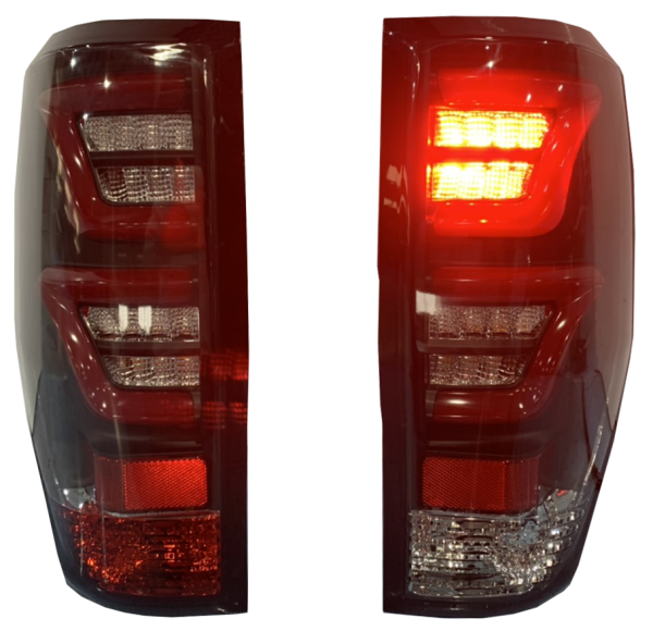 Lightbar LED Rückleuchten für Ford Ranger T6 T7 T8 2012-2023 schwarz smoke