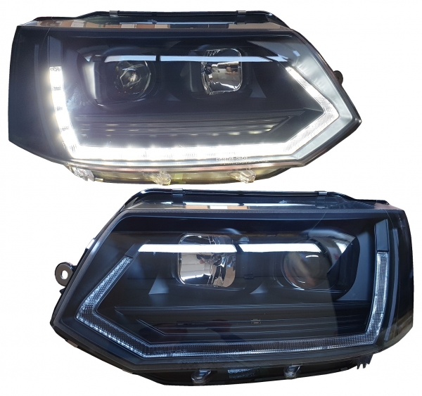 Tagfahrlicht Scheinwerfer dynamischer LED Blinker für VW T5 09-15 Laufblinker V2