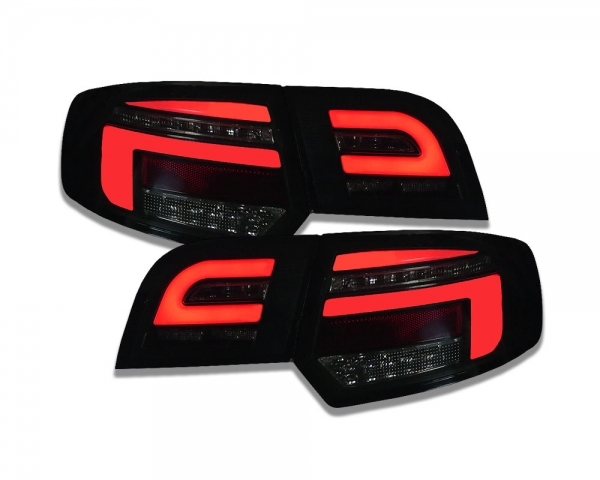 Für Audi A3 8P Sportback 04-08 Lightbar LED Rückleuchten schwarz rauch in 8V-Facelift-Optik