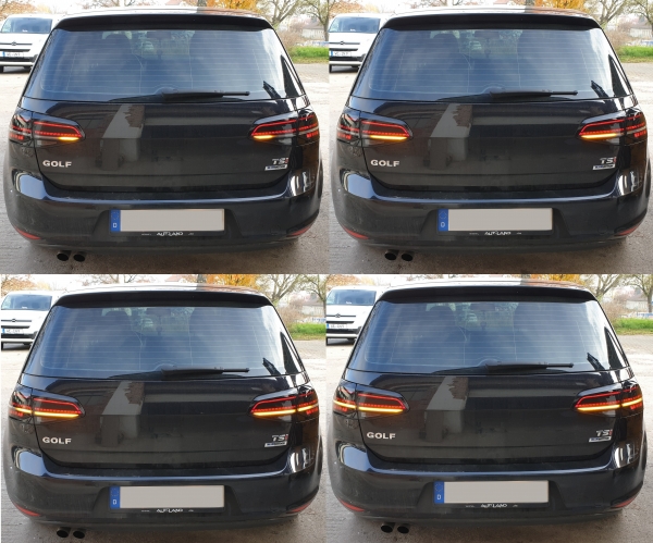 LED Rückleuchten schwarz smoke für VW Golf 7.5 Facelift 17-19 dynamischer LED Blinker R-Look TC