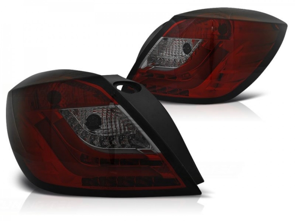 Lightbar LED Rückleuchten für Opel Astra H GTC 05-10 dunkelrot Sonar