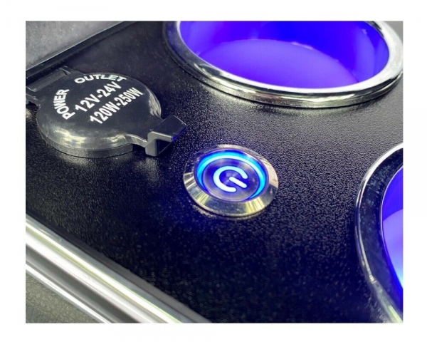 Mittelkonsole schwarz universell USB LED passend für Ford Tourneo