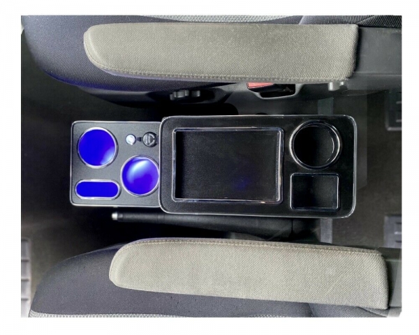 Mittelkonsole schwarz universell USB LED passend für Opel Vivaro