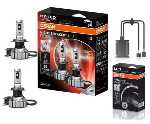 OSRAM NIGHT BREAKER H7 LED 330% Set für Mercedes W169 + Canbus