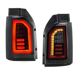 Voll LED Rückleuchten für VW T6.1 ab 2019 schwarz rot Heckklappe