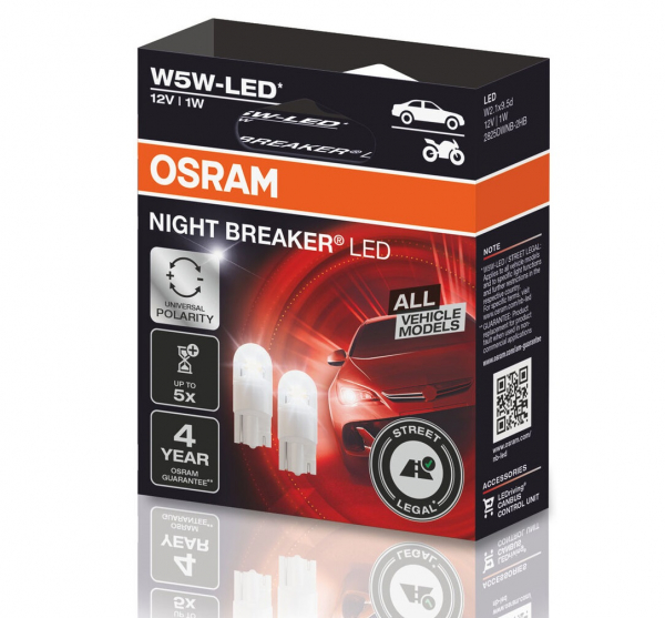 OSRAM NIGHT BREAKER LED W5W Lampe 5700K Standlicht Positionslicht Innenraumbeleuchtung