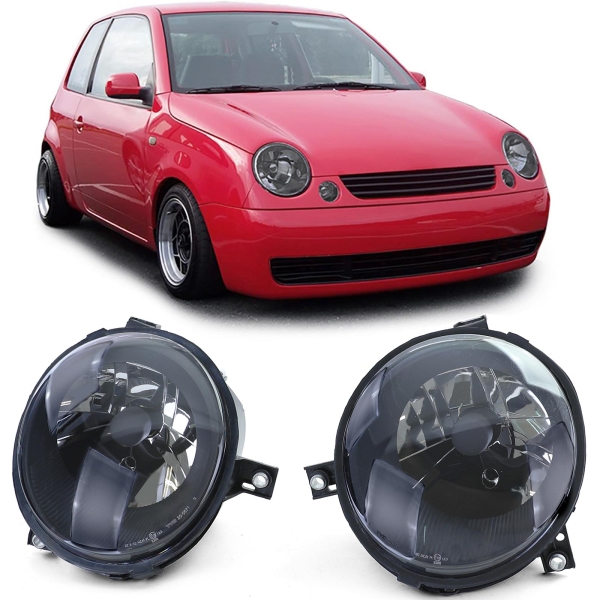Scheinwerfer für VW Lupo 98-05 schwarz Klarglas