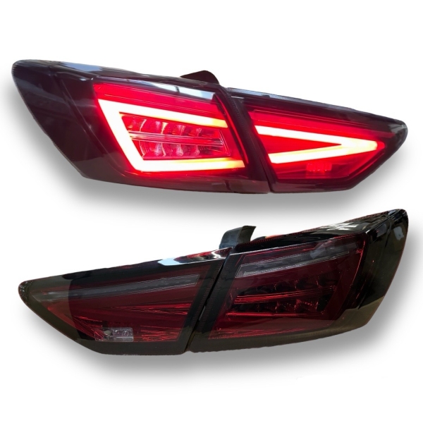 VOLL LED Rückleuchten für Seat Leon 5F 12-16 dunkelrot für orig. Halogen