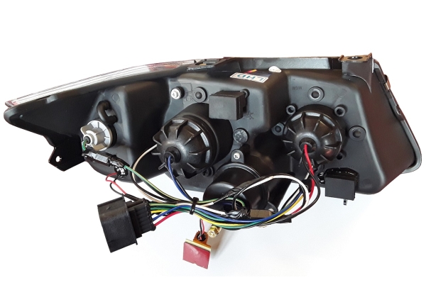LED Tagfahrlicht-Optik Scheinwerfer für BMW E90 E91 LCI 09-12 schwarz Led Blinker V2