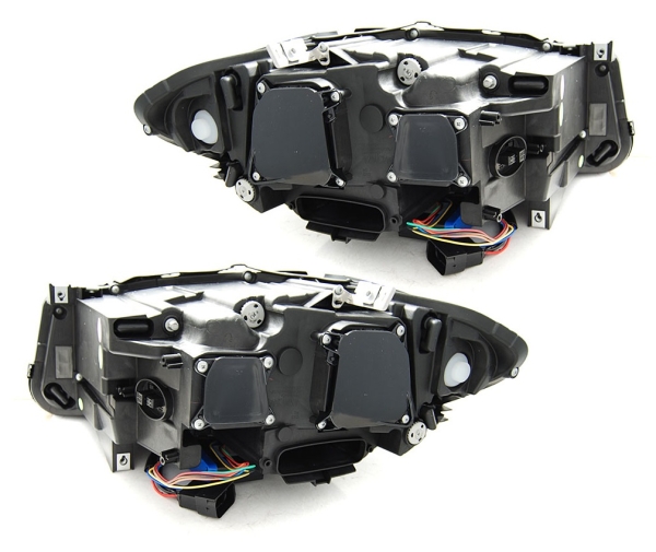 Xenon Scheinwerfer für BMW 5er F10 F11 Bj. 10-13 Led Tagfahrlicht dynamischer Blinker schwarz