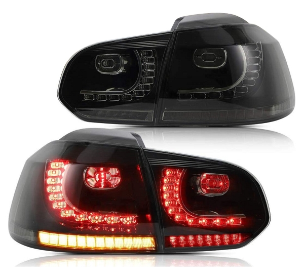 LED Rückleuchten für VW Golf 6 08-12 schwarz dynamischer Blinker VL