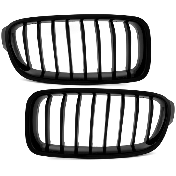 Frontgrill für BMW 3er F30 11-18 schwarz Klavierlack