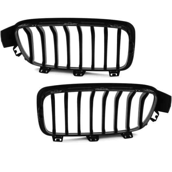 Frontgrill für BMW 3er F30 11-18 schwarz Klavierlack