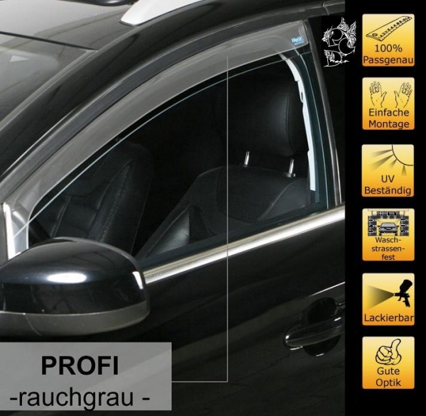ClimAir WINDABWEISER REGENABWEISER schwarz vorn für VW Golf 6 VI 3-Türer