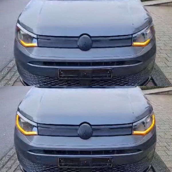 Voll-Led Scheinwerfer für VW Caddy 2020+ schwarz dynamischer Blinker