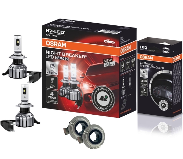 OSRAM NIGHT BREAKER H7 LED 230% Set für BMW F30 F31 F80 LCI 15-19 mit Canbus-Modul