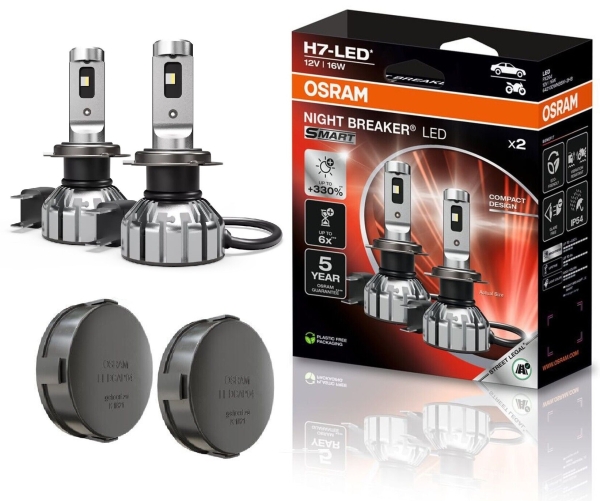 OSRAM NIGHT BREAKER H7 LED 330% Set für VW T-Cross C1 2018+