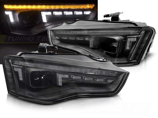 VOLL Led Scheinwerfer schwarz für Audi A5 12-16 mit Xenon ohne AFS Laufblinker