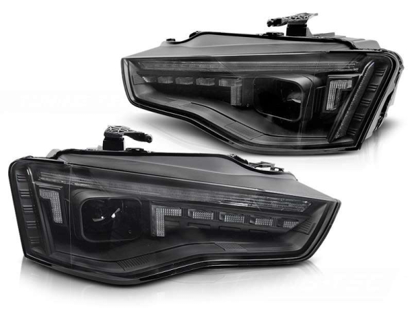 VOLL Led Scheinwerfer schwarz für Audi A5 12-16 mit Xenon ohne AFS Laufblinker