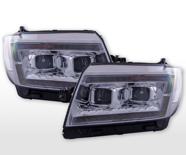 VOLL LED Tagfahrlicht Scheinwerfer chrom für VW Crafter ab 2017 dynamischer Led Blinker