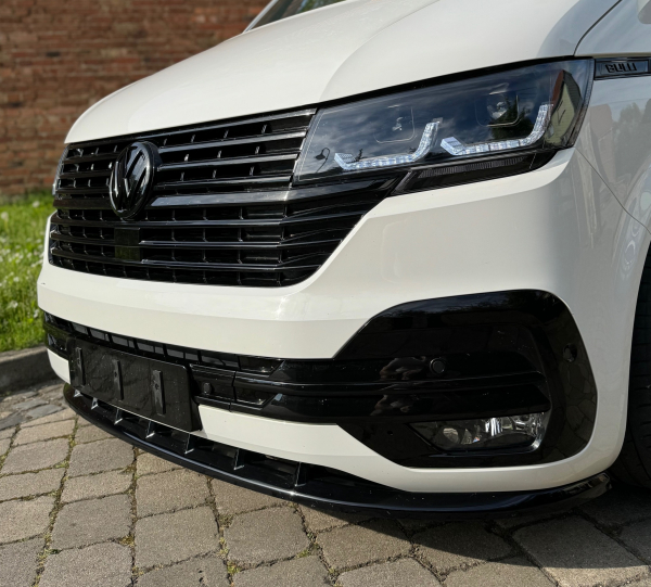 Cuspoiler Frontansatz schwarz glänzend für VW T6.1 Multivan / Caravelle / Transporter ab 2019