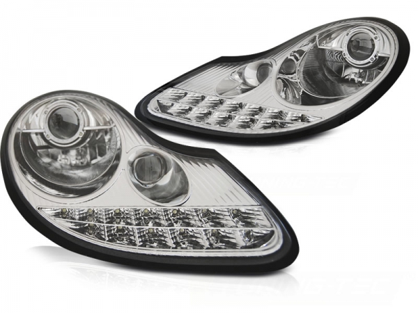 RHD headlights for Porsche 911 / 996 96-04 led positionlight led indicator chrome