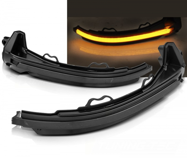 Dynamische Led Spiegelblinker schwarz für Audi A4 B9 2016-