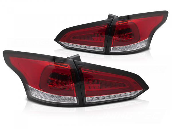 Led Rückleuchten für Ford Focus MK3 Turnier 2011-2018 dynamischer LED Blinker rot klar