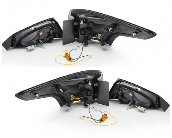 Led Rückleuchten für Ford Focus MK3 Turnier 2011-2018 dynamischer LED Blinker rot klar