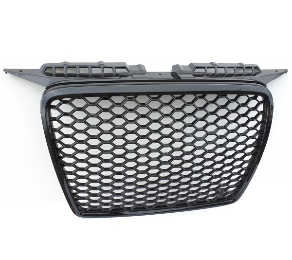 Frontgrill für Audi A3 8P 05-08 Kühlergrill Wabengrill Emblem schwarz Goodgo
