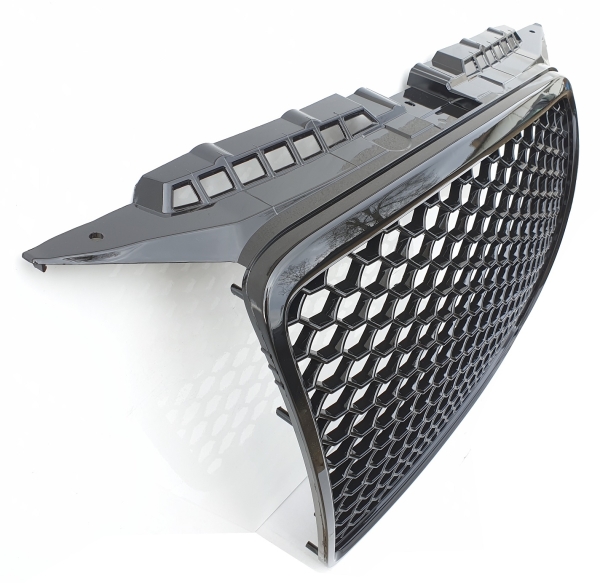 Frontgrill für Audi A3 8P 05-08 Kühlergrill Wabengrill Emblem schwarz Goodgo