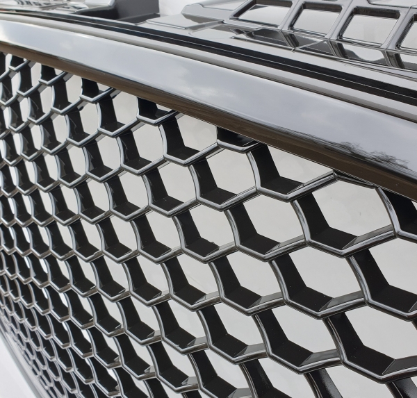 Frontgrill für Audi A3 8P 05-08 Kühlergrill Wabengrill Emblem schwarz Goodgo
