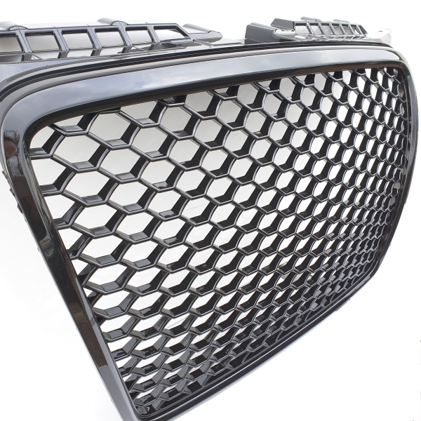 Frontgrill für Audi A3 8P 05-08 Kühlergrill Wabengrill Emblem schwarz Goodgo