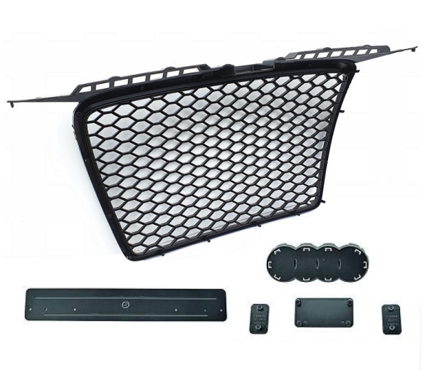 Frontgrill für Audi A3 8P 05-08 Kühlergrill Wabengrill Emblem schwarz Goodgo