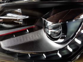 Scheinwerfer für VW Polo 6R 6C 09+ schwarz rot Led-Standlicht