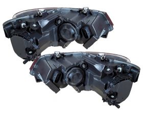 Scheinwerfer für VW Polo 6R 6C 09+ schwarz rot Led-Standlicht