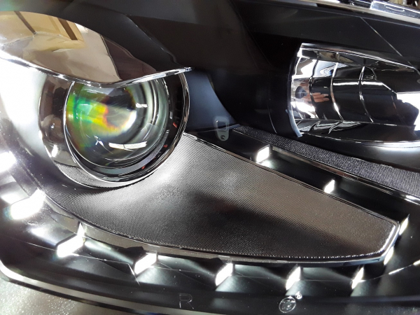 Scheinwerfer für VW Polo 6R 6C 09+ schwarz chrom Led-Standlicht