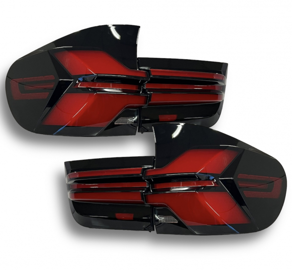 Lightbar Led Rückleuchten für BMW X5 E70 Bj 06-10 schwarz rot dynamischer Blinker