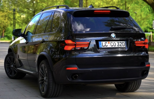 Lightbar Led Rückleuchten für BMW X5 E70 Bj 06-10 schwarz rot dynamischer Blinker