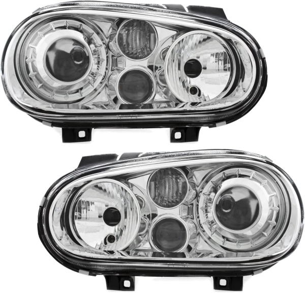 Scheinwerfer für VW Golf IV 97-04 R32-Look chrom Depo