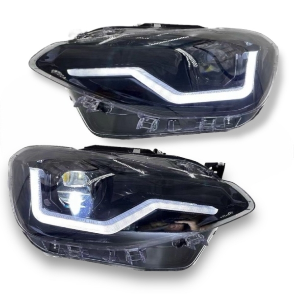Voll-Led Scheinwerfer für BMW F20 F21 Bj. 11-15 schwarz Startanimation dynamischer Blinker