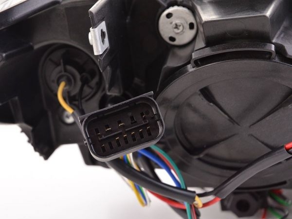 Scheinwerfer für BMW F30 F31 11-15 schwarz Xenon-Optik mit gelbem Tagfahrlicht