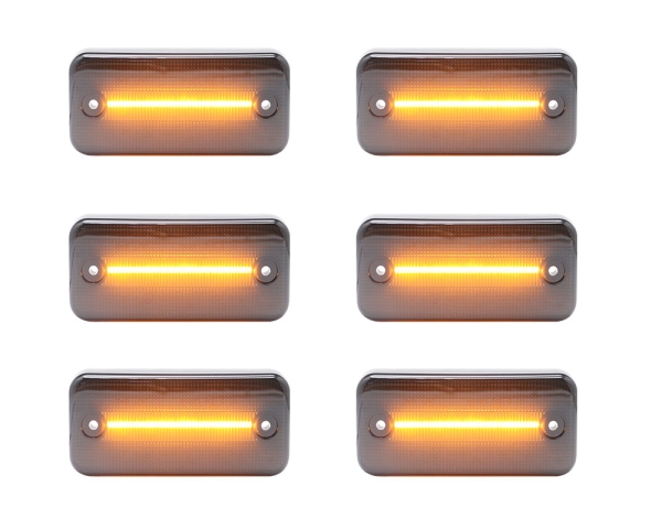 LED Seitenmarkierungsleuchten für Citroen Jumper ab 2006 schwarz smoke 6 Stück