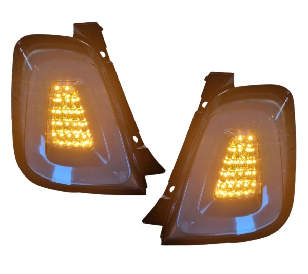LED Rückleuchten für Fiat 500 Bj 15-24 smoke grau Heckleuchten Set links rechts