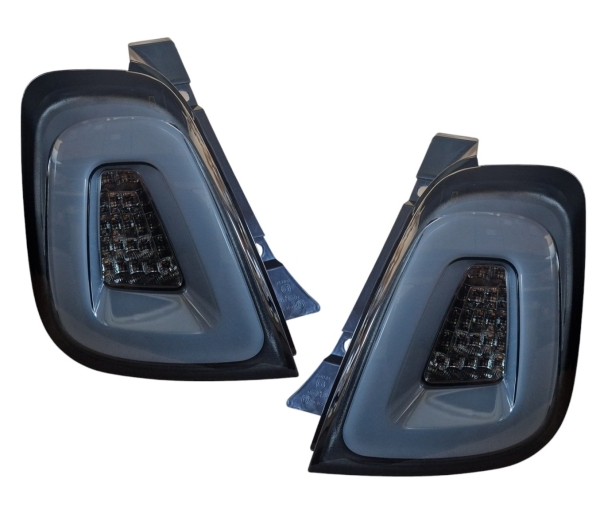 LED Rückleuchten für Fiat 500 Bj 15-24 smoke grau Heckleuchten Set links rechts
