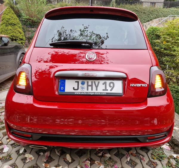 LED Rückleuchten für Fiat 500 Bj 15-24 dunkelrot Heckleuchten Set links rechts