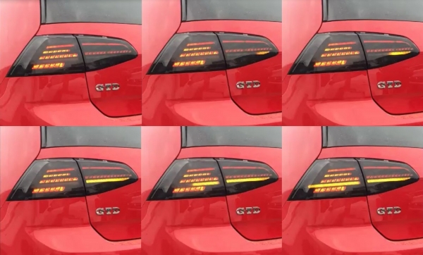 LED Rückleuchten für VW Golf 7 2013-2017 dynamischer LED Blinker schwarz Litec